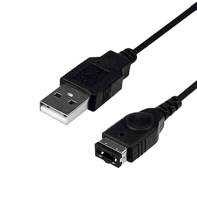 Кабель RMC Game Boy Advance SP DS FAT USB - Console Connector Black 1m Новый - Retromagaz
