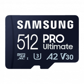 Карта Пам'яті Samsung Pro Ultimate UHS-I U3 V30 A2 + SD Adapter 512GB