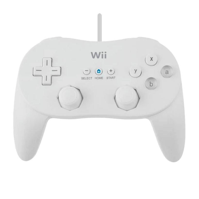 Геймпад Проводной Nintendo Wii RVL-005(-02) Classic Controller Pro SNES / NES Mini White 1m Б/У - Retromagaz