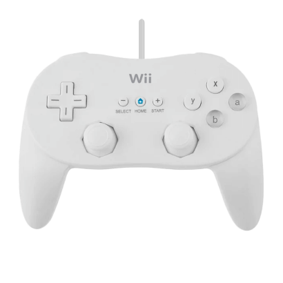 Геймпад Дротовий Nintendo Wii RVL-005(-02) Classic Controller Pro White 1m Б/У - Retromagaz