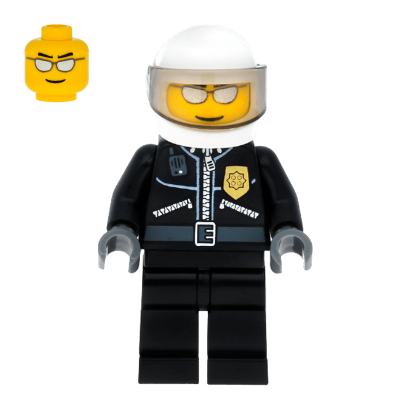 Фігурка Lego 973pb0797 Leather Jacket with Gold Badge City Police cty0027a Б/У - Retromagaz