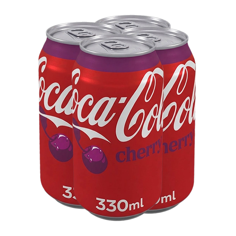 Набор Напиток 4шт Coca-Cola Cherry 330ml - Retromagaz