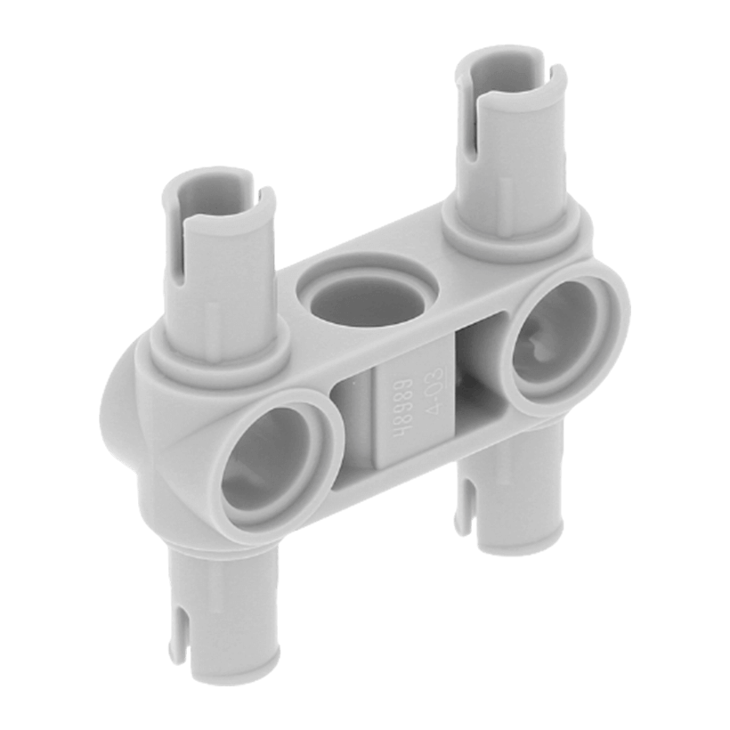 Technic 20шт Lego Соединитель Перпендикулярный 3L 48989 65489 4225033 6282158 Light Bluish Grey Б/У - Retromagaz