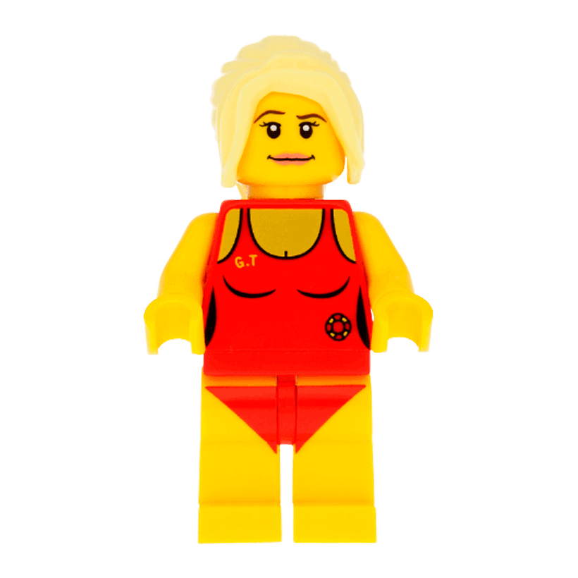 Фігурка Lego Series 2 Lifeguard Collectible Minifigures col02-8 col024 Б/У - Retromagaz