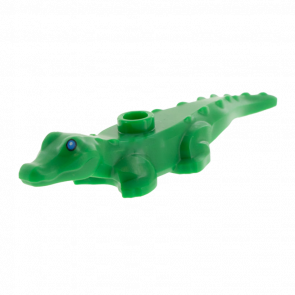 Фігурка Lego Alligator Crocodile Baby Hatchling with Blue Eyes Pattern Animals Вода 78532pb01 6352695 Green Б/У