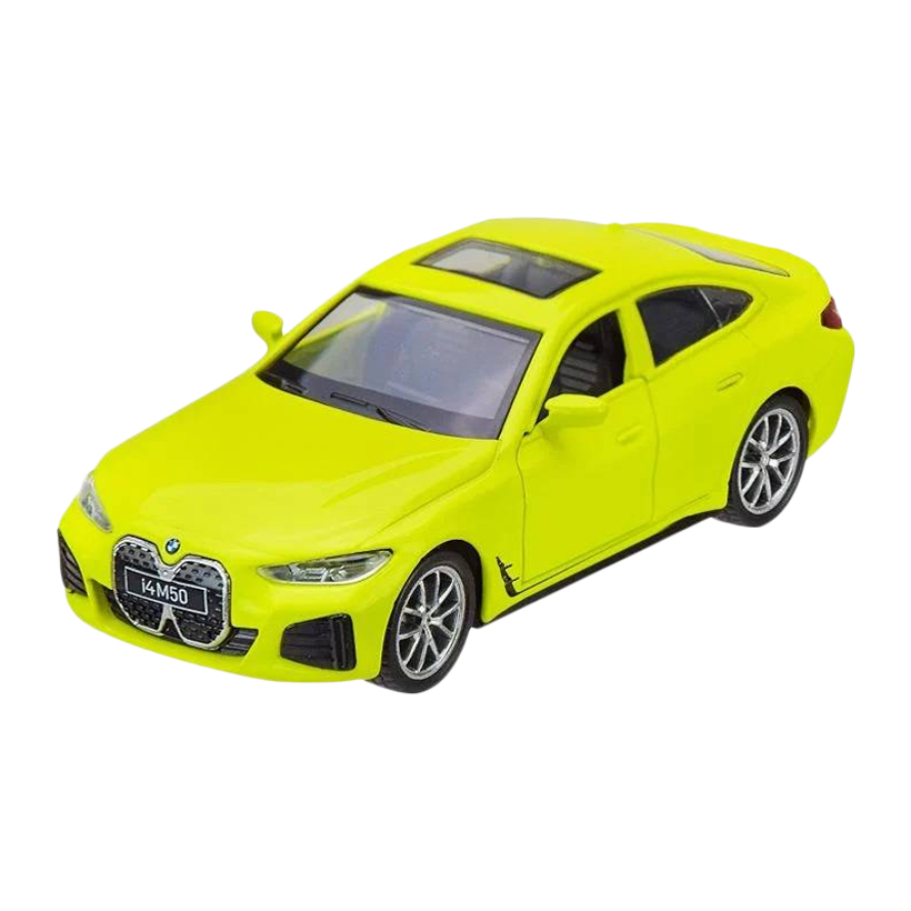 Машинка Автопром BMW i4 M50 1:43 Yellow - Retromagaz