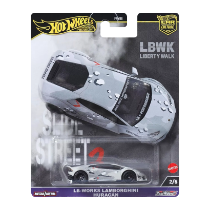 Машинка Premium Hot Wheels LB-WORKS Lamborghini Huracán Slide Street 1:64 HKC84 Grey - Retromagaz