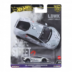 Машинка Premium Hot Wheels LB-WORKS Lamborghini Huracán Slide Street 1:64 HKC84 Grey - Retromagaz