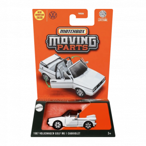 Тематична Машинка Matchbox 1987 Volkswagen Golf MK1 Cabriolet Moving Parts 1:64 JBW73 White Тематична Машинка Matchbox 1987 Volkswagen Golf MK1 Cabriolet Moving Parts 1:64 JBW73 White - Retromagaz