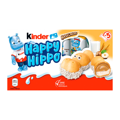 Батончик Kinder Happy Hippo Haselnuss 5 Pieces 103g 8000500311486 - Retromagaz