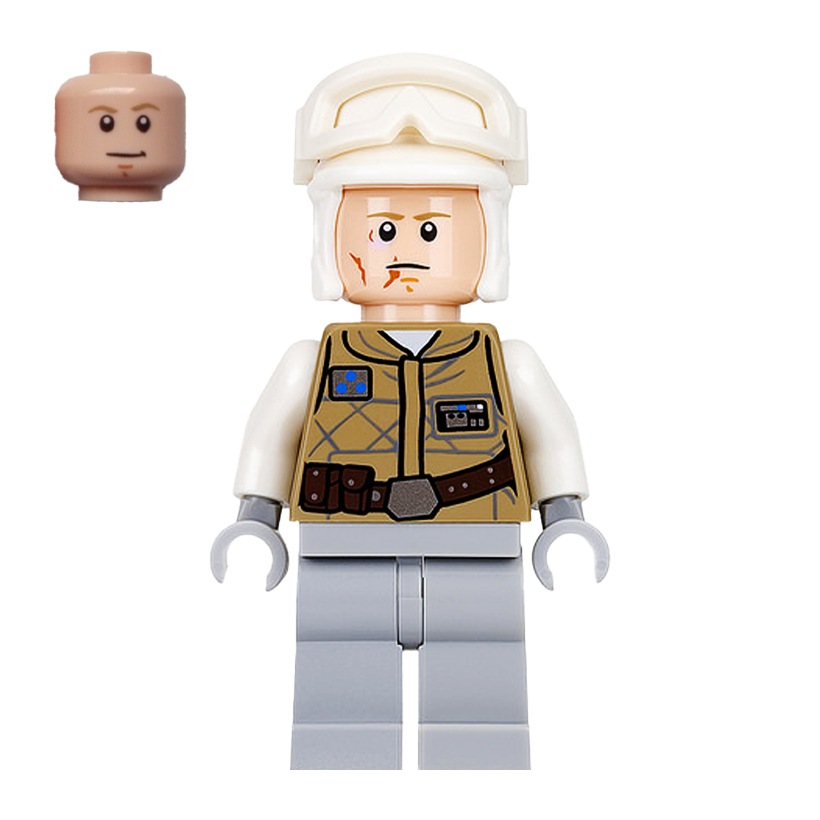 Фігурка Lego Повстанець Luke Skywalker Hoth Face with Scars Star Wars sw0731 75098 Б/У - Retromagaz