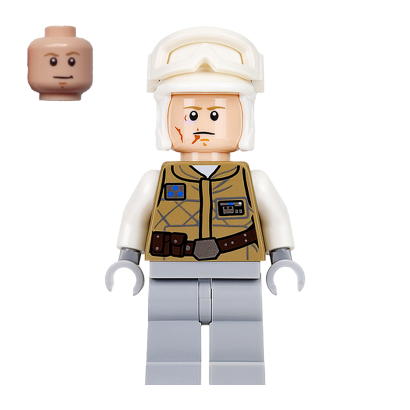 Фігурка Lego Повстанець Luke Skywalker Hoth Face with Scars Star Wars sw0731 Б/У - Retromagaz