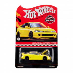 Машинка Premium Hot Wheels 1995 Honda Integra Type R Red Line Club RLC 1:64 HWF15 Yellow - Retromagaz