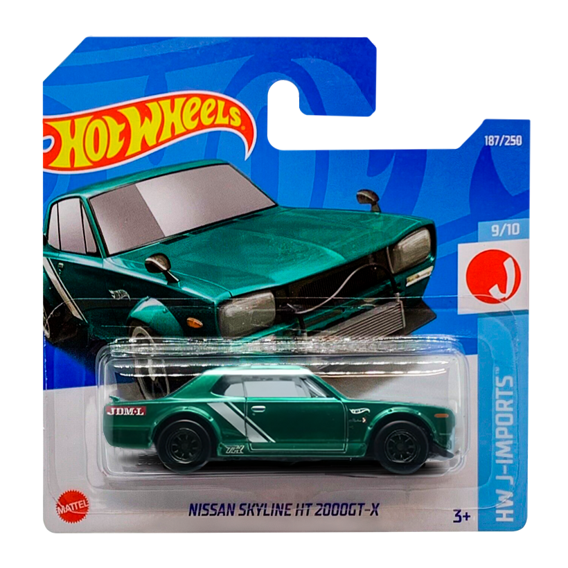 Машинка Базова Hot Wheels Nissan Skyline H/T 2000GT-X Super Treasure Hunt STH J-Imports 1:64 HCY15 Green - Retromagaz