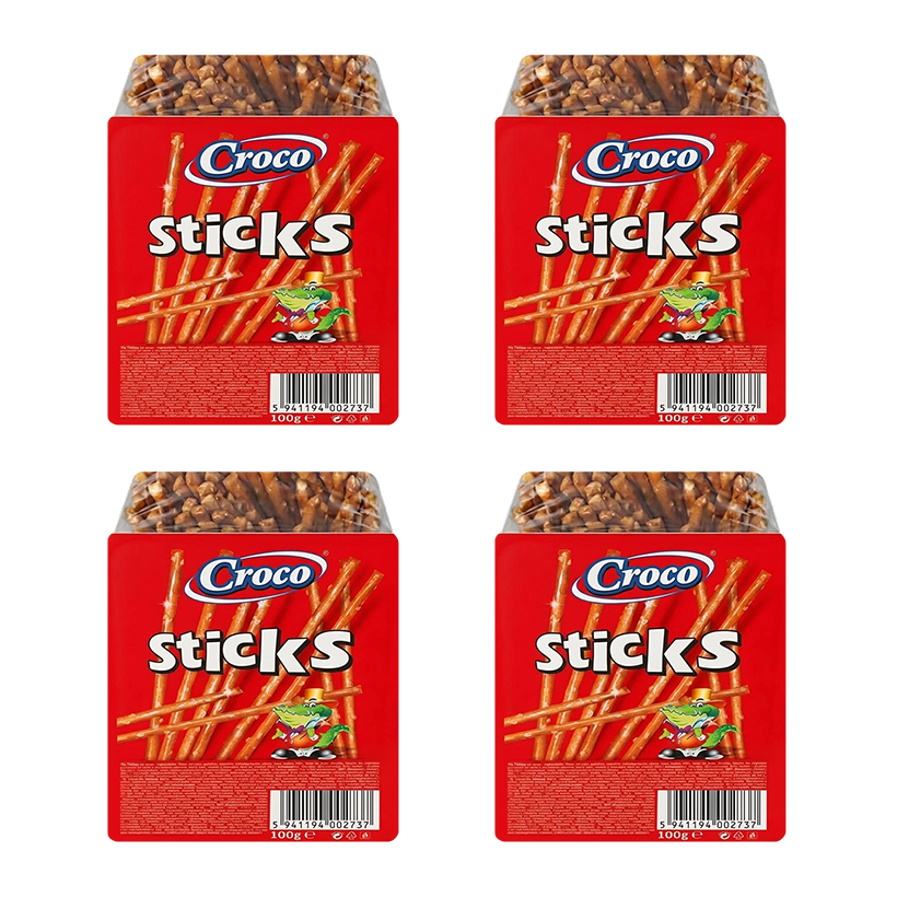 Набір Соломка 4шт Croco Sticks Солона 100g - Retromagaz