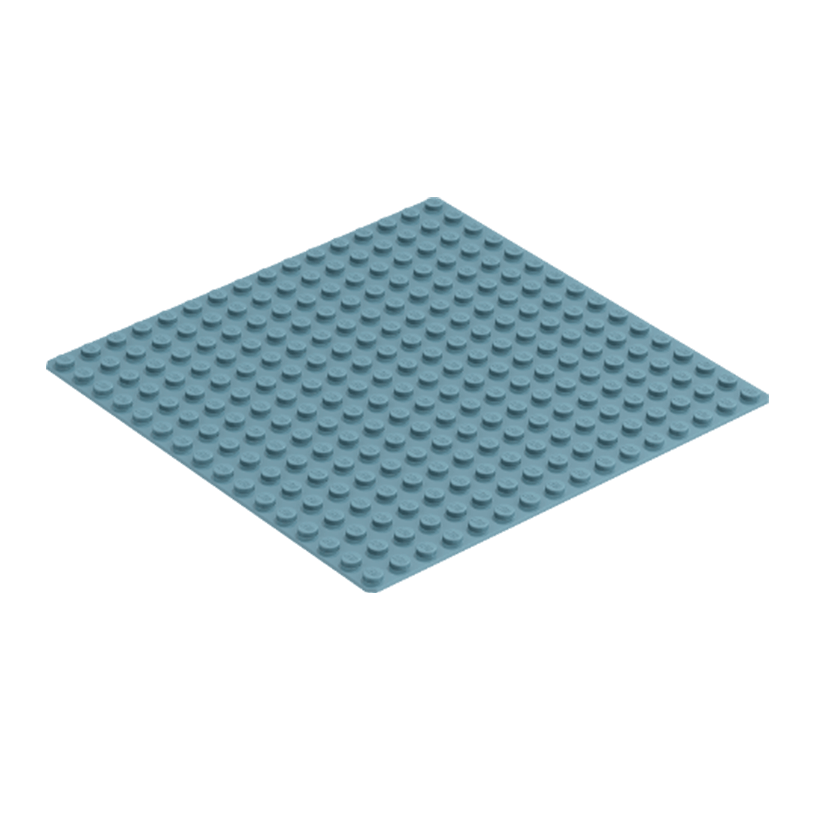Пластина Lego Базовая Baseplate 16 x 16 3867 6098 57916 4520892 Bright Light Blue Б/У - Retromagaz