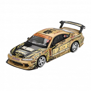 Машинка Premium MINI GT Nissan Nissan Silvia (S15) Top Secret D1GP 1:64 MGT00714-BL Gold - Retromagaz