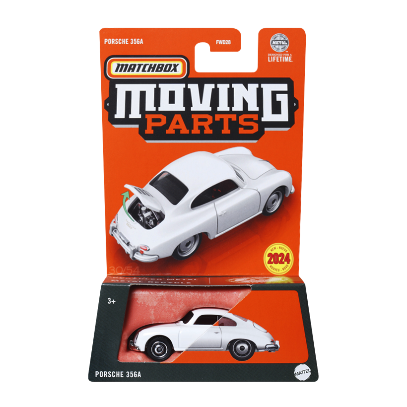 Тематична Машинка Matchbox Porsche Porsche 356A Moving Parts 1:64 FWD28/HVM79 White - Retromagaz