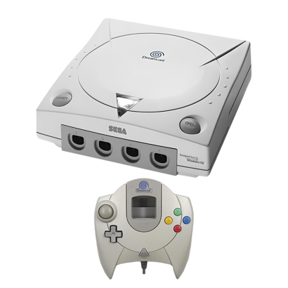 Набір Консоль Sega Dreamcast White Б/У  + Геймпад Дротовий - Retromagaz