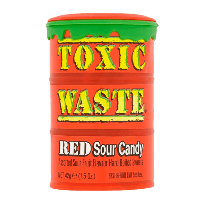 Конфеты Toxic Waste Red Sour Candy 42g - Retromagaz