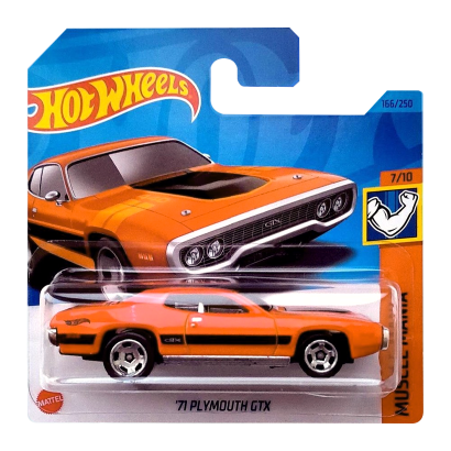 Машинка Базова Hot Wheels '71 Plymouth GTX Muscle Mania 1:64 HKJ56 Orange - Retromagaz