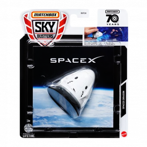 Тематическая Машинка Matchbox SpaceX SpaceX Dragon Sky Busters 1:64 HVM42 White - Retromagaz