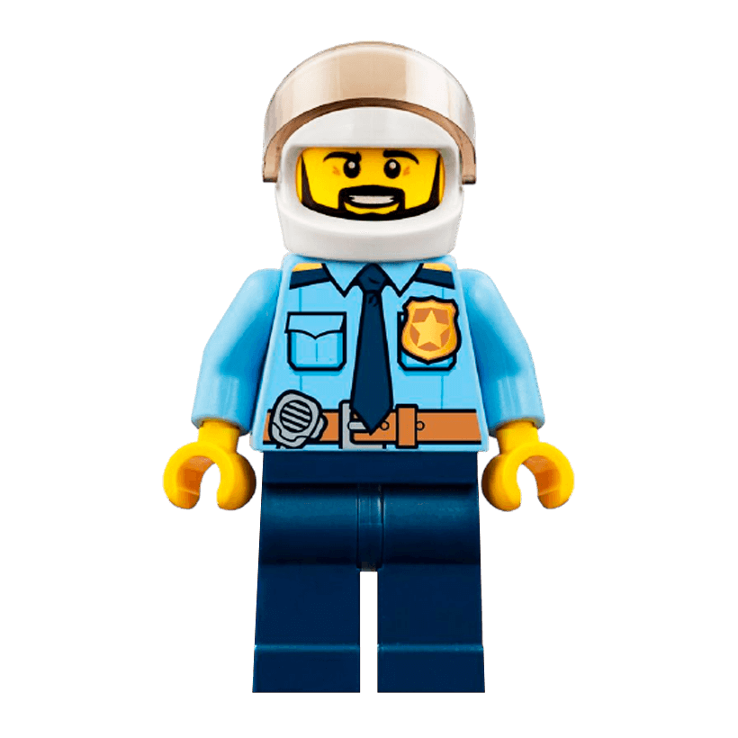 Фигурка Lego Police 973pb2600 Officer Shirt with Dark Blue Tie City cty0776 Б/У - Retromagaz