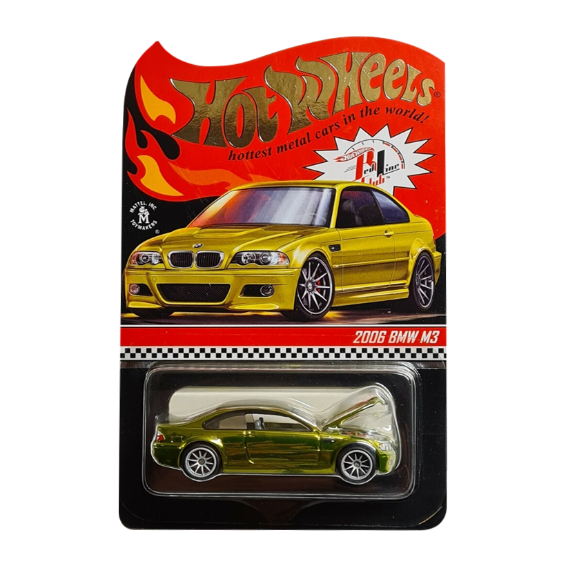 Машинка Premium Hot Wheels 2006 BMW M3 Red Line Club RLC 1:64 GLH84 Yellow - Retromagaz