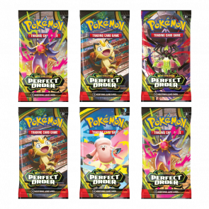 Набір Картки 6шт Колекційна Гра Pokemon Mega Evolution Perfect Order - Retromagaz