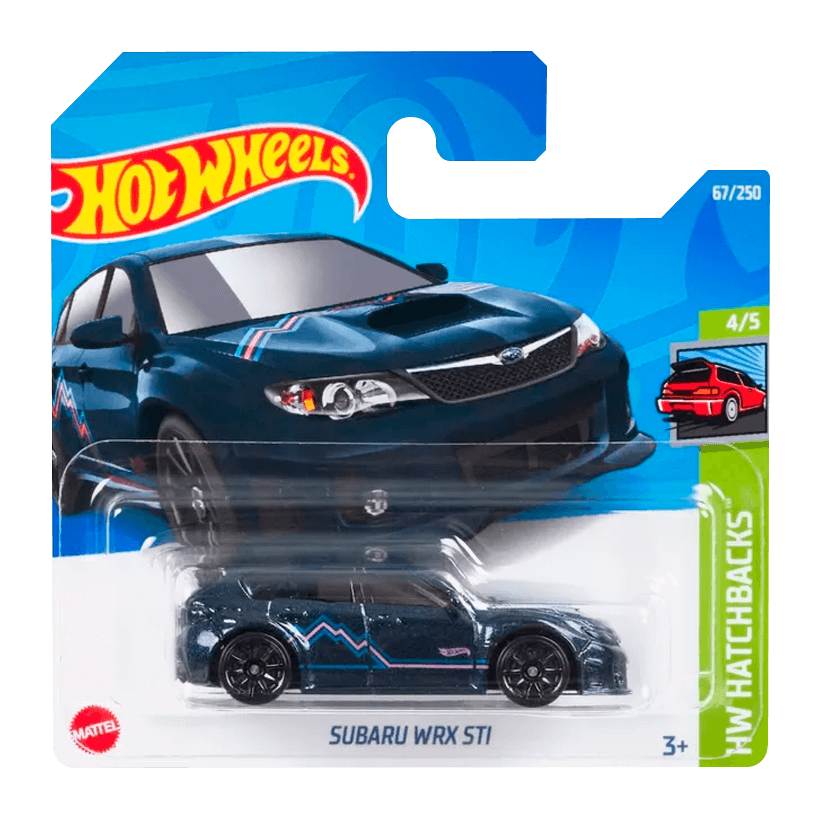 Машинка Базовая Hot Wheels Subaru WRX STI Hatchbacks 1:64 HCV32 Dark Blue - Retromagaz