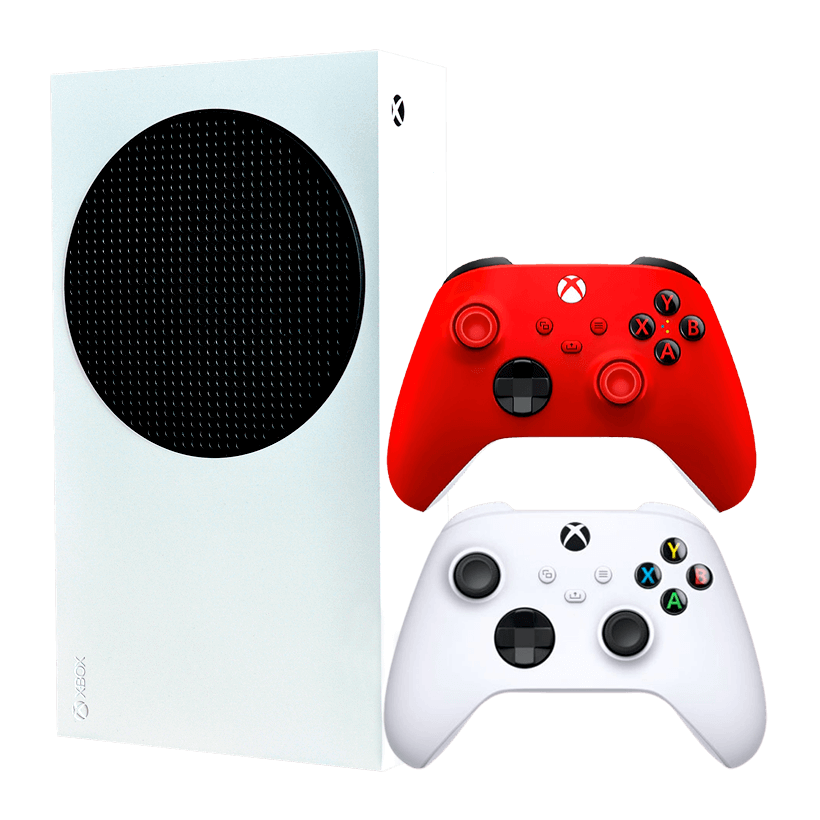 Набір Консоль Microsoft Xbox Series S 512GB White Новий  + Геймпад Бездротовий Controller Pulse Red - Retromagaz