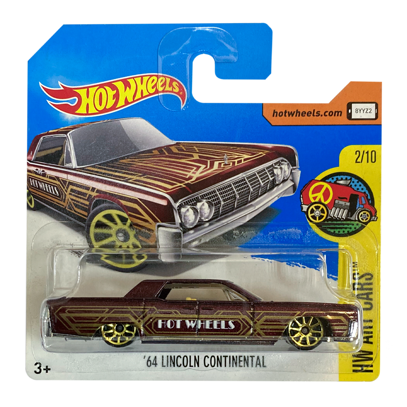 Машинка Базова Hot Wheels '64 Lincolnn Continental HW Art Cars 1:64 DTX89 Brown - Retromagaz