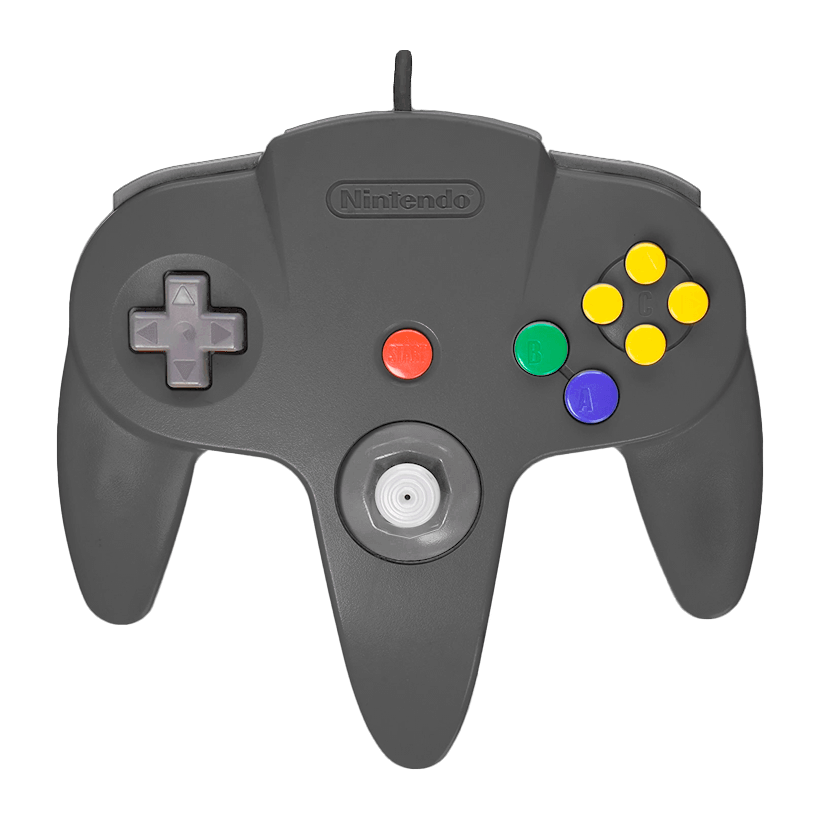 Геймпад Дротовий Nintendo N64 NUS-005 Mario Kart Limited Edition Black Grey 1.9m Б/У - Retromagaz