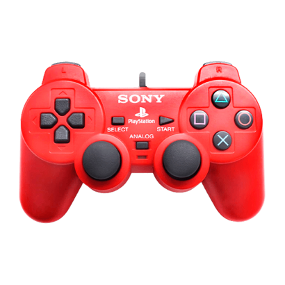 Геймпад Проводной Sony PlayStation 2 DualShock 2 Red Б/У Нормальный - Retromagaz