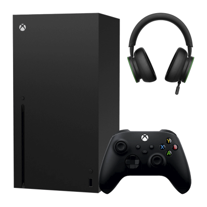 Набір Консоль Microsoft Xbox Series X 1TB Black Б/У  + Гарнітура Бездротовий Wireless Headset - Retromagaz