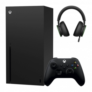 Набір Консоль Microsoft Xbox Series X 1TB Black Б/У  + Гарнітура Бездротовий Wireless Headset - Retromagaz
