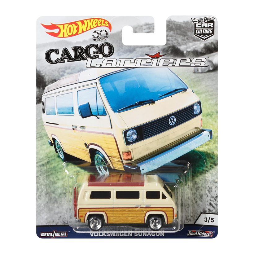Машинка Premium Hot Wheels Volkswagen Sunagon Cargo Carriers 1:64 FLC12 Tan - Retromagaz
