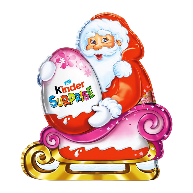 Шоколадне Яйце Kinder Surprise Різдвяний Санта Клаус Святий Миколай 75g - Retromagaz