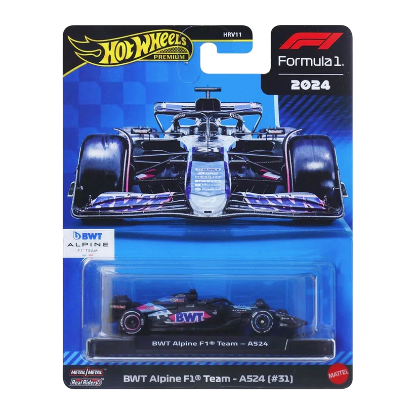 Машинка Premium Hot Wheels BWT Alpine F1 Team - A524 (#31) 1:64 JBM09 Blue - Retromagaz