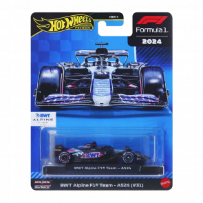 Машинка Premium Hot Wheels BWT Alpine F1 Team - A524 (#31) Formula One Collection 1:64 JBM09 Blue Машинка Premium Hot Wheels BWT Alpine F1 Team - A524 (#31) Formula One Collection 1:64 JBM09 Blue - Retromagaz