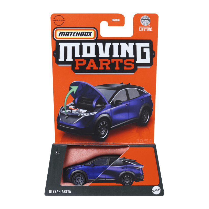 Тематическая Машинка Matchbox Nissan Ariya Moving Parts 1:64 FWD28/HVN10 Blue - Retromagaz