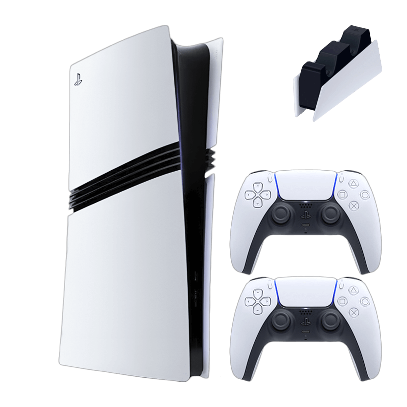 Набір Консоль Sony PlayStation 5 Pro 2TB White Новий  + Геймпад Бездротовий DualSense + Зарядний Пристрій Дротовий DualSense - Retromagaz