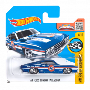 Машинка Базова Hot Wheels '69 Ford Torino Talladega Speed Graphics 1:64 DHR27 Blue