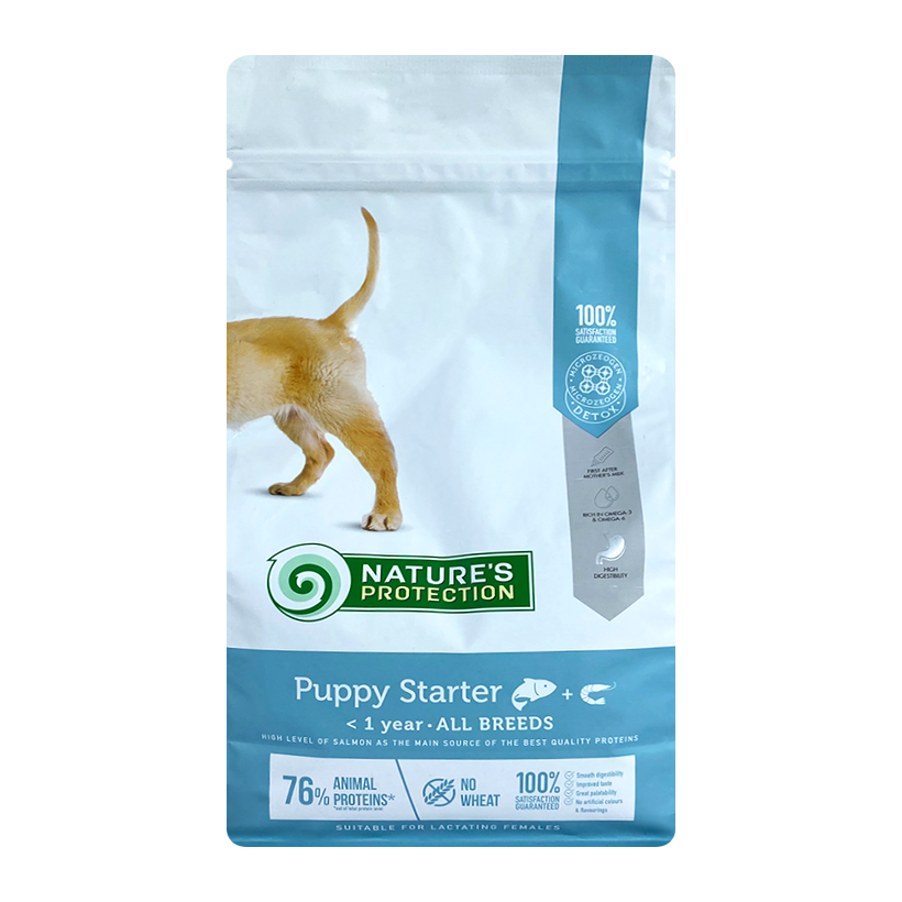 Сухой Корм Nature's Protection для Собак Nature's Protection Puppy Starter All Breeds Лосось и Криль 2kg - Retromagaz