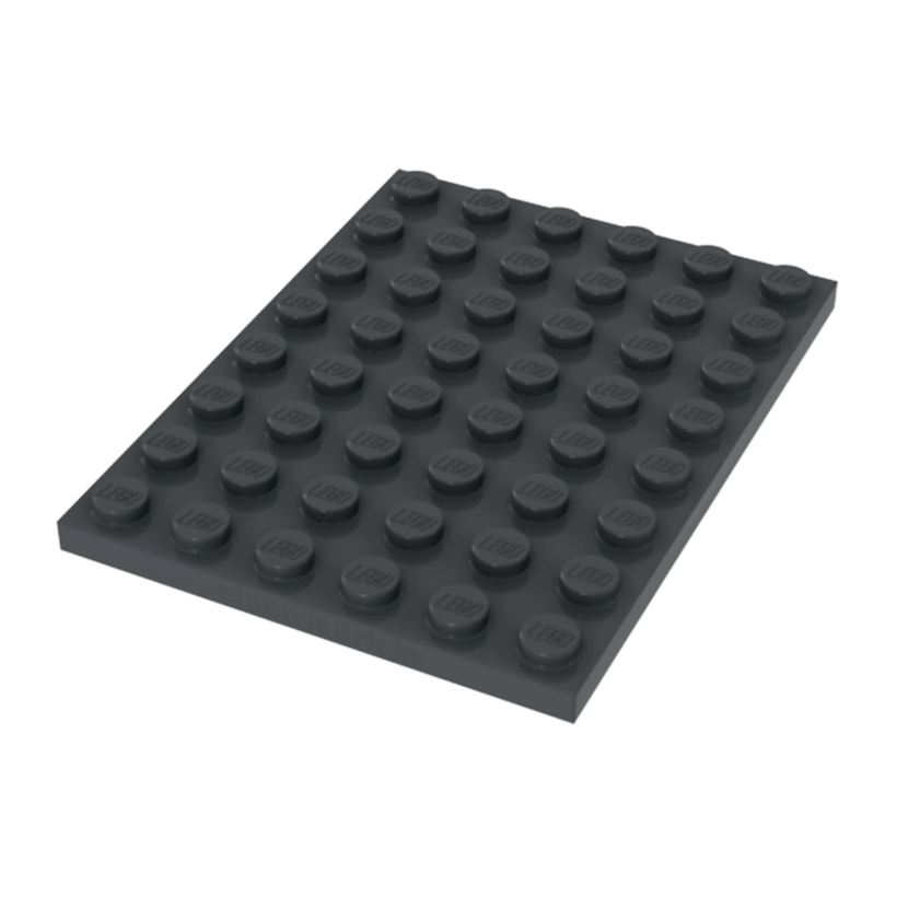 Пластина 10шт Lego Звичайна 6 x 8 3036 4210794 Dark Bluish Grey Б/У - Retromagaz