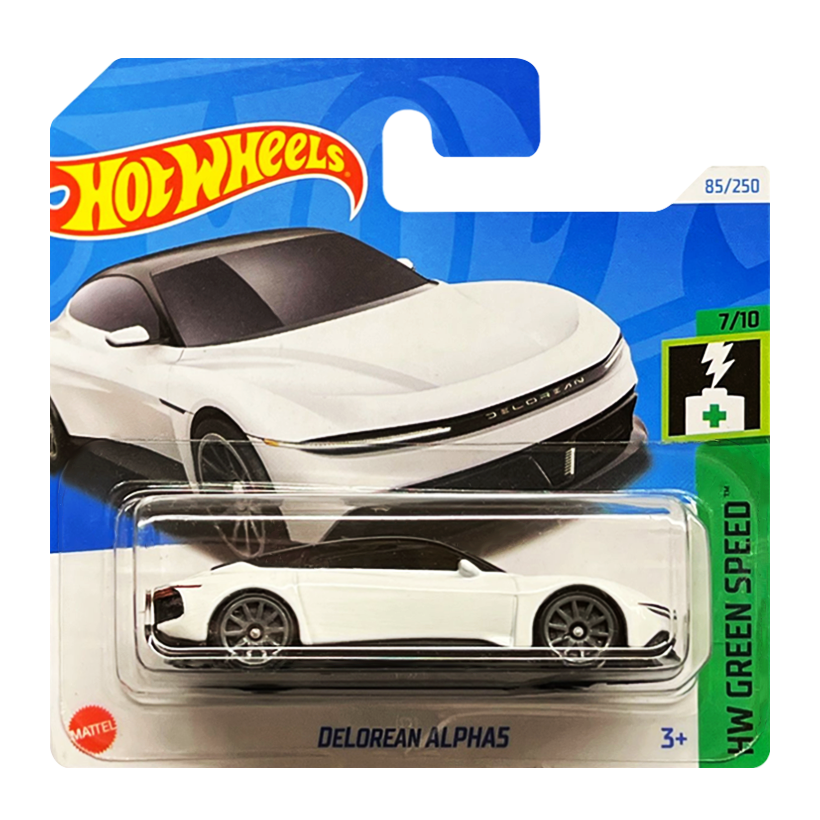 Машинка Базовая Hot Wheels DeLorean Alpha5 Green Speed 1:64 HTB84 White - Retromagaz