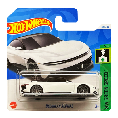 Машинка Базовая Hot Wheels DeLorean Alpha5 Green Speed 1:64 HTB84 White - Retromagaz