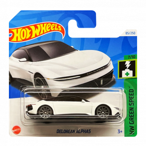 Машинка Базовая Hot Wheels DeLorean Alpha5 Green Speed 1:64 HTB84 White