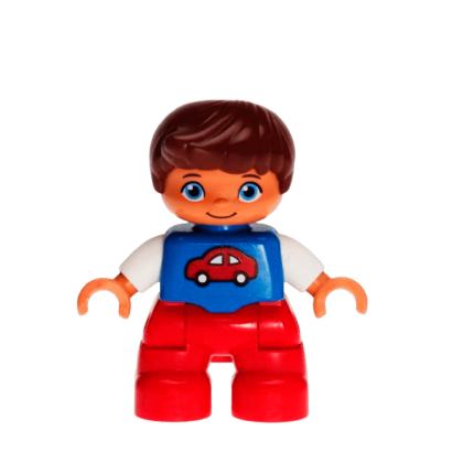 Фігурка Lego Red Legs Blue Top Duplo Boy 47205pb031 Б/У - Retromagaz