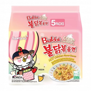 Набор Лапша 5шт Samyang Cream Carbonara Острая 130g